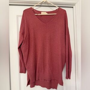 Dreamers Super Soft Stretch V Neck Long Tunic Top